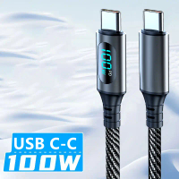 Type C TO Type C Fast Charging Cable PD 100W USB C TO USB C Display Cable for Xiaomi Poco F3 Realme 