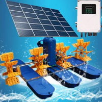 YYHC 4Impeller DC 96V 1500W Solar Powered Paddle Wheel Aerator Solar Oxygenation Water Pump For Fish Pond System