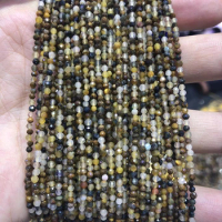 Natural Pietersite Beads,2mm,3mm,4mm Faceted Round Spacer beads ,Gem stone faceted seed beads,Tiny Beads,15.5"/string