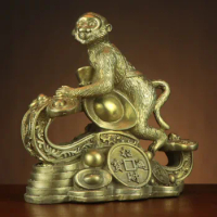 All-copper monkey Ruyi monkey Yuanbao monkey