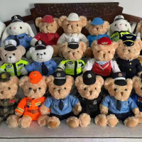 [COD]Traffic Police Bear Plush Toy Police Bear Doll Teddy Bear Firefighter Bear Special Police Bear 