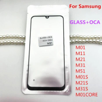 For Samsung Galaxy M01 M11 M21 M31 M51 M01S M21S M31S M01CORE GLASS + OCA LCD Front Outer Lens Touch Screen Replacement