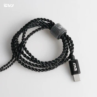 CVJ V6 Type C Earphones Cable Upgraded Silver Plated With Mic for TRN MT1 VX BA15 KZ ZS10/ZSX/ZSN PRO/ASX/C12 /C16/AS16/ZAX/EDX