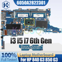 For HP 840 G3 850 G3 Notebook Mainboard 6050A2822301 i5-6200U i5-6300U i7-6500U i7-6600U 903741-601 Laptop Motherboard