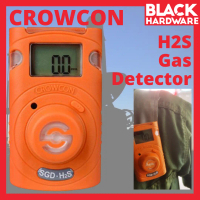 BLACK HARDWARE CROWCON Petronas Safety OIL GAS SMOKE Sensor BADGE DETECTOR H2S Oxygen Hydrogen Sulfi