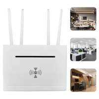 4G SIM Card Router 300Mbps Wireless Home Router 4 External Antenna 4G SIM Card WiFi Router