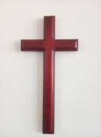 十字架擺件 基督裝飾 掛件 jidujiao禮品木十字架 家居裝飾品擺件墻掛壁掛31厘米特價 全館免運