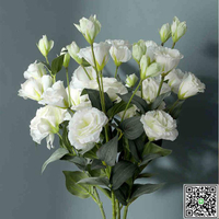 4頭仿真花洋桔梗花 高檔絹花干花家飾婚慶婚禮花束裝飾廠家批發-UM.有米家居