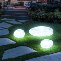 戶外仿真卡通鵝卵石燈現代庭院景觀太陽能仿石頭燈花園別墅草坪燈