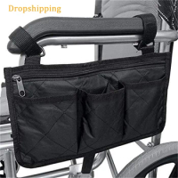Wheelchair Armrest Storage Bag Waterproof Wheelchair Side Organizer Bag Universal Armrest Side Storage Bag Fits Most Wheelchairs