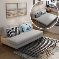 Sofa Bed Three-Person Combination Modern Single Fabric Multi-Functional Rental