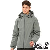 【Jack wolfskin飛狼】 男 Air Wolf 輕量防風防水保暖外套 內刷毛衝鋒衣『糧草綠』