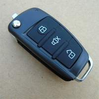 加裝汽車鑰匙外殼三鍵折疊鑰匙殼 防盜器中控鎖遙控器手柄外改裝