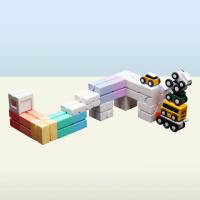 【Qbi益智軌道磁吸玩具】藝術家彩虹軌道組(兒童節禮物/momo獨家/STEAM玩具/磁吸積木/軌道車)
