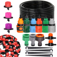Garden Watering Accessories Quick Connector Connect Repair 16mm Pacifier Nipple 4/7 PVC Hose Coupling Joint 8 Hole Drippers Head