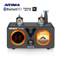 AIYIMA Audio T9 PRO T9 HiFi Bluetooth Tube Amplifier USB DAC Stereo Power Amplificador Home Audio Amp VU Meter Amplifier 100Wx2