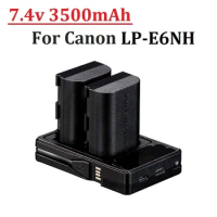 3500mAh LP-E6N LP-E6NH LP-E6 Battery for Canon EOS 90D 80D 70D 60D 60Da R R7 R6 R5 R5C 5Ds 5D2 5D3 5D4 6D 6D2 7D 7D2 XC10 XC15