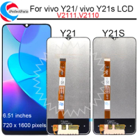 Original 6.51'' For Vivo Y21 Y21S LCD V2110 Display Touch Screen Digitizer Assembly Replacement For Vivo Y21 LCD V2111