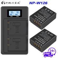 PALO 1200mAh NP-W126 NP W126 NPW126 Battery+LCD Dual Charger for Fujifilm Fuji X-Pro1 XPro1 X-T1 XT20 XS10 XT100 XT200 XA5