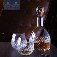 英國DARTINGTON手工水晶玻璃威士忌杯家用酒杯輕奢刻花洋酒酒樽