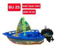 Mainan kapal kapalan mainan boat mini layar BU25 mainan kapal yang bisa jalan di atas air mainan ana