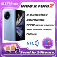 VIVO X Fold2 VIVO X Fold 2 Origina NFC Smartphone 8.03'' 2K E6 AMOLED Snapdragon 8Gen2 4800mAh 120W Charge 50W Wireless 50MP