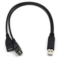 USB 2.0 一分二 / 1公對2母頭 延長線 傳輸線-5入/包(含稅)【佑齊企業 iCmore】