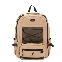 【KANGOL】買1送2英國袋鼠機能可放A4筆電子母腰包零錢包後背包-共2色