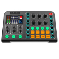 Retail M6 Live Sound Card Sound Board Sound Effect Board Mixer For Live Broadcast, K Songs, Live Recording, Home KTV