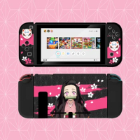 Pink Anime Nintendo Switch Cover Case For Girl Kawaii Dockable Hard PC Protective Shell For Controller Joy-Con Joystick Bundle