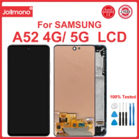 AMOLED Screen for Samsung Galaxy A52 A525 A525F Lcd Dispay Digital Touch Screen with Frame for Samsung Galaxy A52 5G A526 A526B