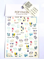 1 Lembar Stiker Kuku Foil Transfer Air Motif Geometri Leopard Sapi Untuk Nail Art Manicure