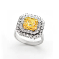 【CTJ】618限搶!GIA 1克拉 Fancy Yellow 18K金 黃彩 天然鑽 鑽石戒指(天然珠寶 限時優惠)