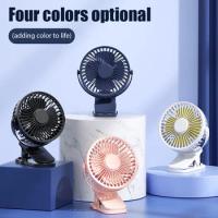 USB Rechargeable Clip Small Table Fan Portable Student Dormitory 360 Degree Rotatio Adjustable Student Office Fan For Bedroom