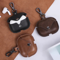 【MoonDy】耳機殼套 耳機防摔殼 耳機殼 蘋果耳機 蘋果周邊 真皮 airpods pro保護套 藍牙耳機殼