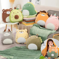 Boneka 4 in 1 Balmut Bantal Selimut Anak Dewasa / Boneka karakter unicorn princess buah Penghangat T