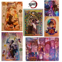 Demon Slayer Kochou Shinobu Uzui Tengen Anime figure CP QR SP Collection card children Board game toy birthday gift