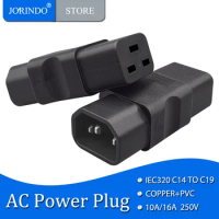 JORINDO PDU PSU APC UPS IEC C14 male to C19 adapter, IEC C19 to C14 adapter PLUG Computer room server power conversion adapter