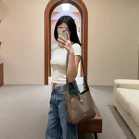 Tas COACH HADLEY TURNLOCK GHW DARK STONE BUCKET BAG 100% ORIGINAL Size 26X27X11CM