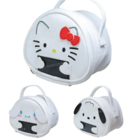 【小禮堂】Sanrio 三麗鷗 皮質飯糰飯糰保冷袋 - 飯糰款 Kitty 大耳狗 帕恰狗(平輸品)