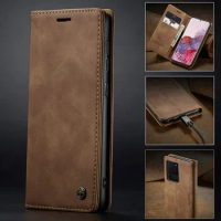 Magnetic Wallet Leather Flip Case For Samsung Galaxy S20 Ultra Retro Coque Book Matte Cover S20 Plus