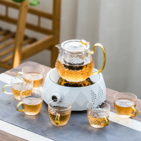 耐熱玻璃茶壺電陶爐煮茶器家用小型電熱茶爐蒸煮茶壺燒水泡茶靜音
