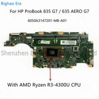 6050A3147201-MB-A01 For HP ProBook 835 G7 635 AERO G7 Laptop Motherboard With R3-4300 R5-4500 R7-4700 CPU M30639-601 M30637-601