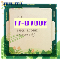 Used Core i7-8700K i7 8700K 3.7GHz Six-Core Twelve-Thread CPU Processor 12M 95W LGA 1151