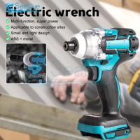 520N.m Brushless Electric Impact Wrench Cordless Impact Driver With LED Light Compatible With 18V Makita Battery Power Tools