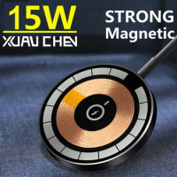 Original 15w magnetic wireless charger for iphone 14 13 12 pro max usb c fast charging iphone 8 plus xr x xs max se accessories