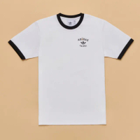 【adidas 愛迪達】TPE City Tee 男 T恤 運動上衣 休閒短袖 台北限定款 珍珠奶茶 白黑(KE1333)