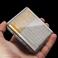 Shining Portable Plastic Clear Cigarette Case for 20 Cigarettes Flip Open Traveling Cigarette Container Box Holder Smoking 1PC