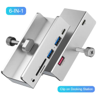 6Port USB 3.0 HUB dengan Bekalan Kuasa USB3.0 Splitter Adapter Jenis Klip Multi Splitter Penghantara