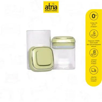 Atria Palma Canister Glass Set Of 2 510&840ML Wlid